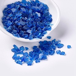 Средно-синий Кофр 90 крупногабаритное легкоплавкое стекло мелкая фритта, для поделок из стекла, светло-синий, 2.7~5.2 мм, о 30 г / мешок
