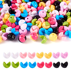 (52) Непрозрачная лаванда 160 шт 8 цвета прозрачные акриловые бусины, разноцветные, 12.6x10 мм, 20 шт / цвет