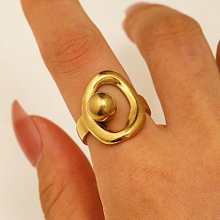 Самородки 304 Кольца-манжеты из нержавеющей стали с кубическим цирконием для женщин, реальный 18 k позолоченный, самородки, внутренний диаметр: 18 мм