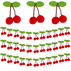 Red 36Pcs Yarn Costume Accessories, Cherry, Red, 60x50x20mm