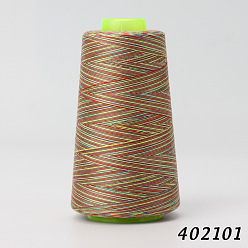 Разноцветный 40 s / 2 нить для машинной вышивки, космическое крашение градиентного цвета полиэфирная швейная нить, для универсальных машинных игл размера 11/14, красочный, 110x58 мм, 3000 ярдов / рулон