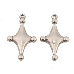 Нержавеющая Сталь Цвет 304 подвески из нержавеющей стали, звезда, цвет нержавеющей стали, 29x17.5x2.5 мм, отверстие : 1.9 мм