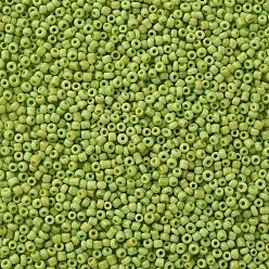 Green Yellow Glass Seed Beads, Opaque Colours Seed, Small Craft Beads for DIY Jewelry Making, Round, Green Yellow, 2mm, Hole:1mm, about 30000pcs/pound