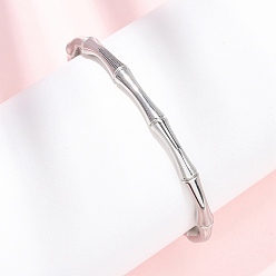 Нержавеющая Сталь Цвет 304 из нержавеющей стали манжеты браслеты, бамбуковые браслеты для женщин, цвет нержавеющей стали, 1/4 дюйм (0.5 см), внутренний диаметр: 2-3/8 дюйм (6 см)