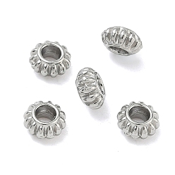 Нержавеющая Сталь Цвет 304 из нержавеющей стали бусы, плоско-круглые, цвет нержавеющей стали, 7x3.5 мм, отверстие : 3 мм