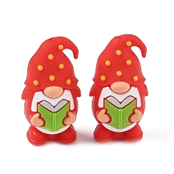 Gnome Силиконовые бусины на тему дня учителя, гном, 33x17.5x17 мм, отверстие : 2 мм