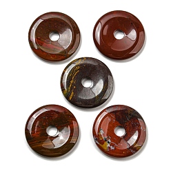 Mookaite Natural Mookaite Pendants, Donut/Pi Disc Charms, 50x6.5~7.5mm, Hole: 10mm