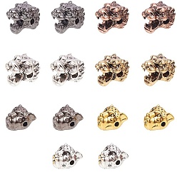 Mixed Color Alloy Beads, Mixed Shapes, Mixed Color, 5.4x5.3x2cm, 35pcs/set