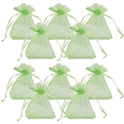 Желтый Сумочки из органзы, прямоугольник с лентами, желтые, 9x7 см