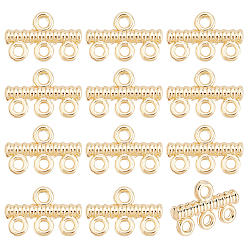 Column 12 Звенья компонентов латунной люстры, соединитель, колонка, 9x14.5x2.5 мм, отверстие : 1.5 мм