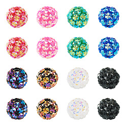 Mixed Color 30Pcs Opaque Acrylic Beads, Round, Mixed Color, 16x15mm, Hole: 2.5mm
