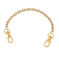 Золотой 304 цепи-удлинители для сумок с тросами из нержавеющей стали, с поворотными застежками сплава, аксессуары для замены сумок, золотые, 206 мм