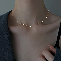 Золотой 304 ожерелья-сателлиты из нержавеющей стали для женщин, золотые, 16.57 дюйм (42.1 см)