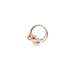 Нержавеющая Сталь Цвет 304 регулируемые манжеты из нержавеющей стали с переплетенными круглыми шариками для женщин, цвет нержавеющей стали, 29.8 мм, внутренний диаметр: 20.5 мм