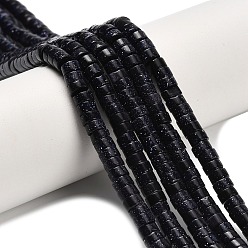 Синий Драгоценный Камень Синтетический синий авантюрин бисер нитей, диск, Heishi бусы, 4x2~2.5 мм, отверстие : 0.7 мм, около 158~160 шт / нитка, 14.96''~15.16'' (38~38.5 см)