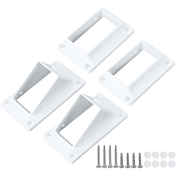Blanco 2 Estilos de cubiertas para pies de barandilla de PVC, con tornillos, blanco, 125~165x86.5~90x30~74 mm