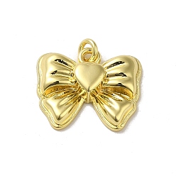 Настоящее золото 18K Подвеска из латуни с обшивкой стойки с перемычками, долговечный, без свинца и без кадмия, бантом, реальный 18 k позолоченный, 14x16.5x4 мм