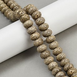 Темный Хаки Натуральные бусины из семян рудракши бодхи, четки мала, бусины Будды, диск, Темный хаки, 12.5~13x8~8.5 мм, отверстие : 1 мм, около 120 шт / нитка, 39.76'' (101 см)