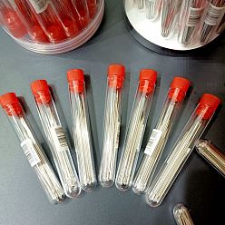 Платина Железные швейные иглы с крышками от бутылок случайного цвета, платина, 85 мм