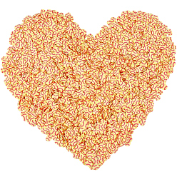 Желтый 100g бусины из полимерной глины ручной работы, плоский круглый с бейсбольным узором, желтые, 6x0.7 мм