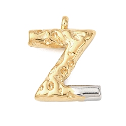 Letter Z 304 подвески из нержавеющей стали, письмена, ионное покрытие (ip), Письмо Z, 21.5x17.5x4.5 мм, отверстие : 2.5 мм