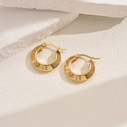 Золотой 201 классические минималистичные серьги-кольца из нержавеющей стали, золотые, 21 мм