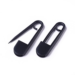 Black Plastic Safety Pins, Black, 25x7x2.5mm, about 1000pcs/bag