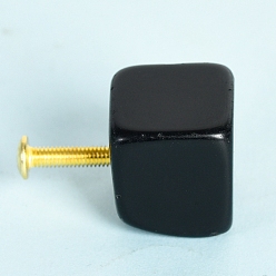 Obsidian Obsidian Drawer Knobs, Drawer Pulls Handle, Iron Screw, for Home, Cabinet, Cupboard and Dresser, 20~30mm