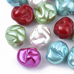 (52) Непрозрачная лаванда Абс пластиковые жемчужные бисера, самородки, разноцветные, 22.5x20.5x18.5 мм, отверстие : 1.5 мм