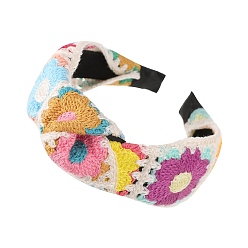 Colorful Ethnic Style Ladies' Knitted Cloth Hair Bands, Colorful, 140x120x50mm