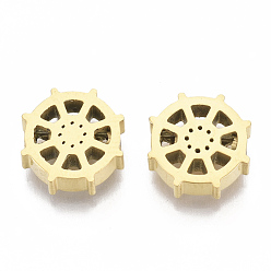 Golden 304 Edelstahlkugeln, Ruder, golden, 10x10x3 mm, Bohrung: 2 mm