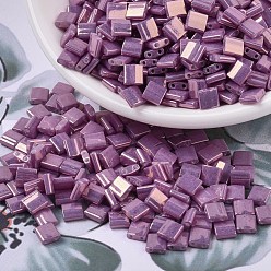 (TL1867) Непрозрачный Темный Орхидейный Блеск Миюки тила бусины, японский бисер, 2-луночное, (tl 1867) непрозрачный темный блеск орхидеи, 5x5x1.9 мм, Отверстие : 0.8 мм , около 1180 шт / 100 г