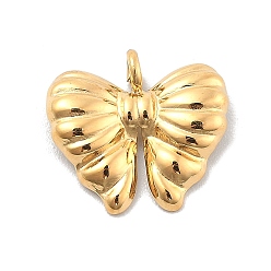 Настоящее золото 14K Ионное покрытие (ip) 304 брелоки из нержавеющей стали, бантом, реальный 14 k позолоченный, 11x11.5x2.5 мм, отверстие : 1.5 мм