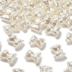 Белый Пластиковые бусины abs, медведь, белые, 17x15x8.5 мм, отверстие : 1.8 мм, Около 420 шт / 500 г