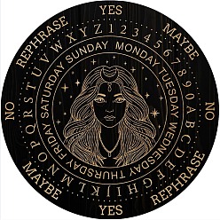 Human Деревянная маятниковая доска, биолокация гадальная доска, для колдовства принадлежности для викканского алтаря, плоскийкруглыйкруглый, человек, 150 мм