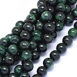 Fuchsite Natürliche Fuchsitperlenstränge, Runde, 12 mm, Bohrung: 0.8 mm, ca. 33 Stk. / Strang, 15.3~15.7 Zoll (39~40 cm)