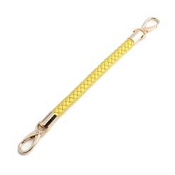 Yellow Imitation Leather Braided Bag Handles, Bag Straps, Yellow, 45cm