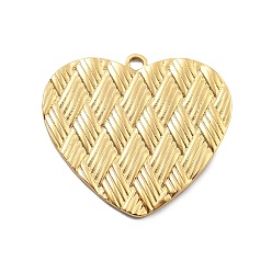 Настоящее золото 18K 304 подвески из нержавеющей стали, вакуумное покрытие pvd, шарма сердца, реальный 18 k позолоченный, 24.5x27x1 мм, отверстие : 1.8 мм