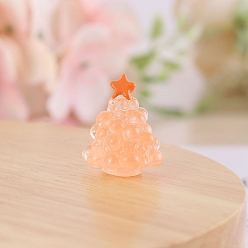 Легкий Лосось Елочные фигурки из светящейся смолы, светящиеся в темноте украшения, для украшения дома, светлый померанцевый, 27x23 мм