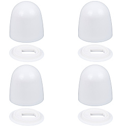 Белый Круглые пластиковые заглушки для болтов унитаза с дополнительными шайбами, ванные принадлежности, белые, 33x4 мм