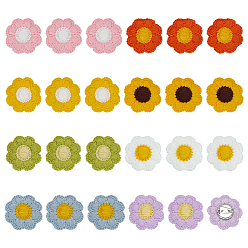 (52) Непрозрачная лаванда 24 шт. 8 цветные железные булавки из полиэстера для рюкзака, цветок, разноцветные, 40 мм, 3 шт / цвет