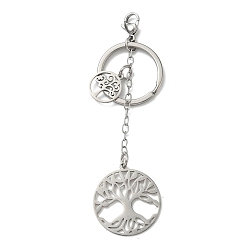 Нержавеющая Сталь Цвет 4шт 304 брелки из нержавеющей стали, с 304 кольцами из нержавеющей стали, цвет нержавеющей стали, 95 мм, 4 шт / комплект