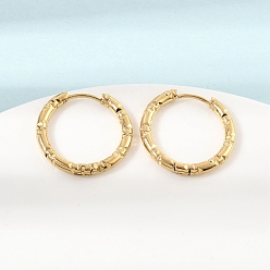 Настоящее золото 18K 304 круглые серьги-кольца из нержавеющей стали, ионное покрытие (ip), реальный 18 k позолоченный, 21x2.5 мм