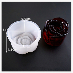 White Silicone Molds, Resin Casting Molds, For UV Resin, Epoxy Resin Jewelry Making, Flower, White, 60x66x43mm