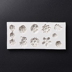 Античный Белый Пищевые силиконовые формы, формы помады, для украшения торта поделки, цвет шоколада, конфеты, изготовление ювелирных изделий на основе смолы и эпоксидной смолы, цветок, старинный белый, 130x60 мм