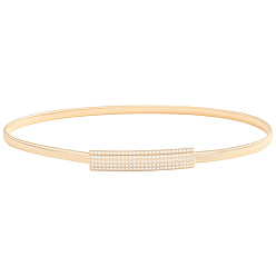 Золотой Женские пояса-цепочки с железными и смоляными стразами для платья, золотые, 740x9.5 мм