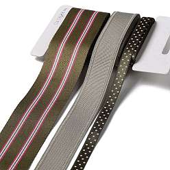 (52) Непрозрачная лаванда 9 ярдов 3 стилей полиэфирной ленты, для поделок своими руками, бантики для волос и украшение подарка, зеленая цветовая палитра, разноцветные, 3/8~1-5/8 дюйм(10~40мм) около 3 ярдов/стиль