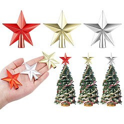 (52) Непрозрачная лаванда 12 шт 3 цвета пластиковая новогодняя елочная звезда украшение, для елочных игрушек, разноцветные, 61x61x8.5 мм, 4 шт / цвет