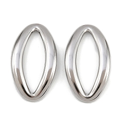 Нержавеющая Сталь Цвет 304 нержавеющей стали связывающий кольца, лошадиный глаз , не тускнеет, цвет нержавеющей стали, 26.5x15x3 мм, внутренний диаметр: 21.5x7 мм
