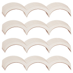 PapayaWhip 28Pcs Decorative Wood Fan Shape Trim, Home Wall Moulding Trim Edge, PapayaWhip, 405x75x2.5mm